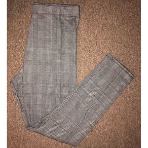 Black and white plaid pants